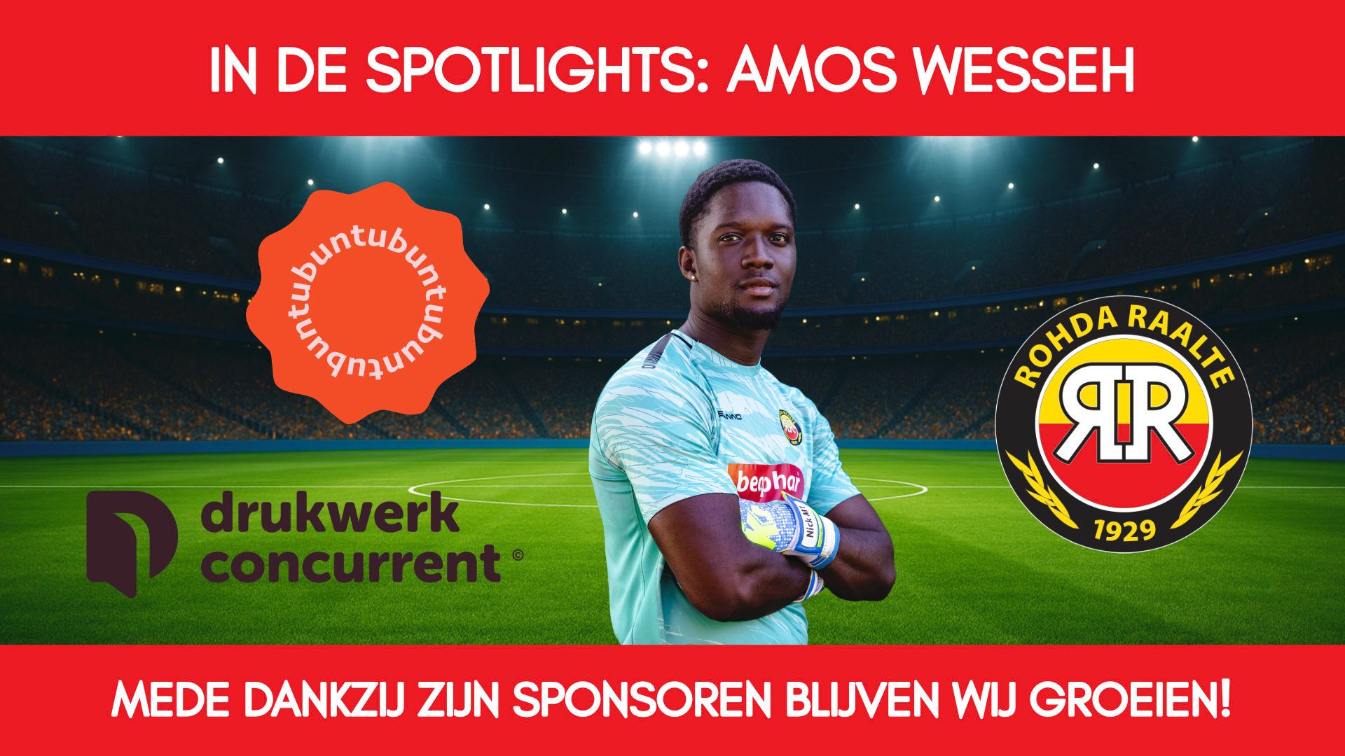 Selectiespelers en persoonlijke sponsoren in de spotlights! Deel 1: Amos Wesseh
