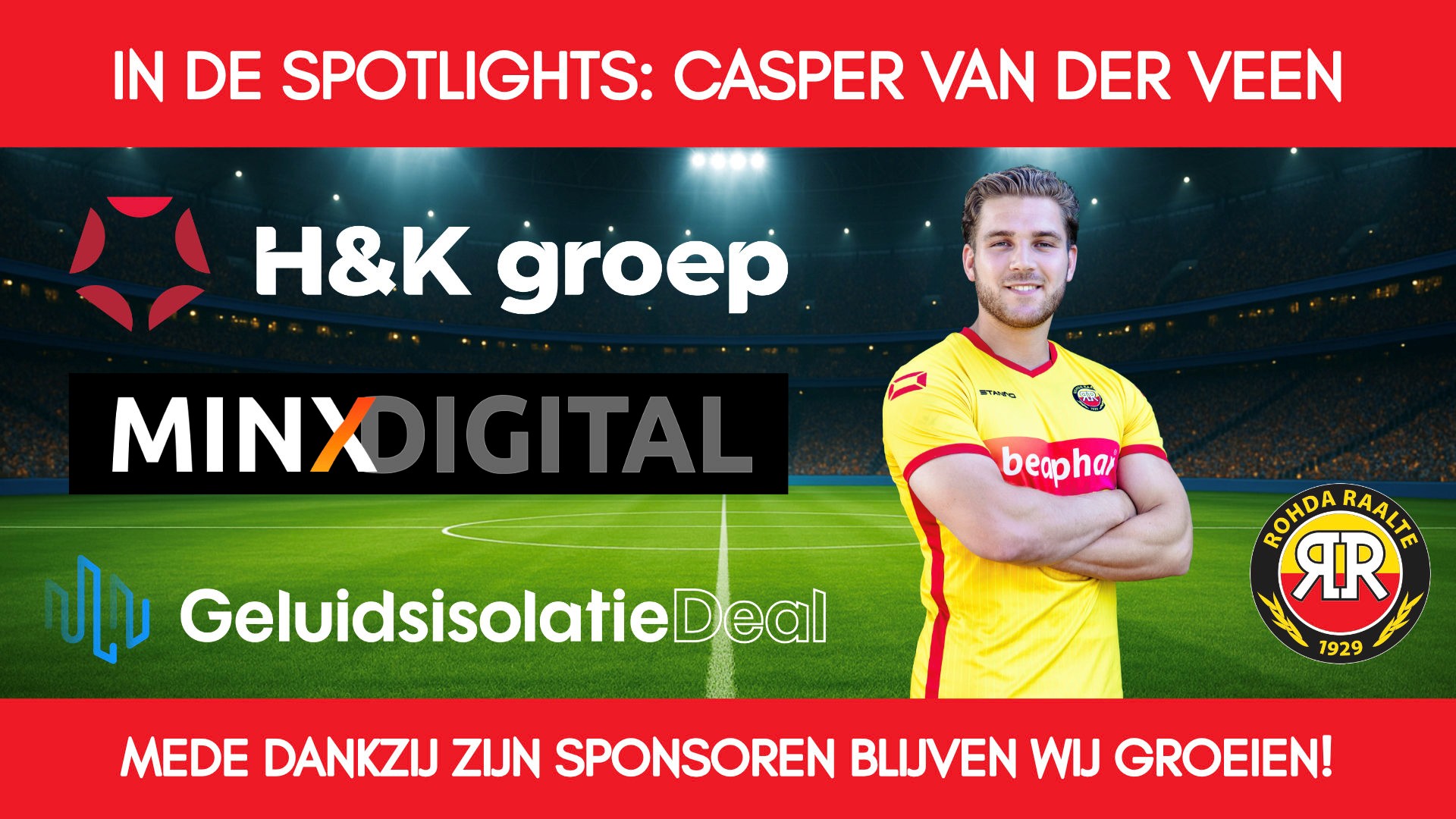 Selectiespelers en persoonlijke sponsoren in de spotlights! Deze week: Casper van der Veen