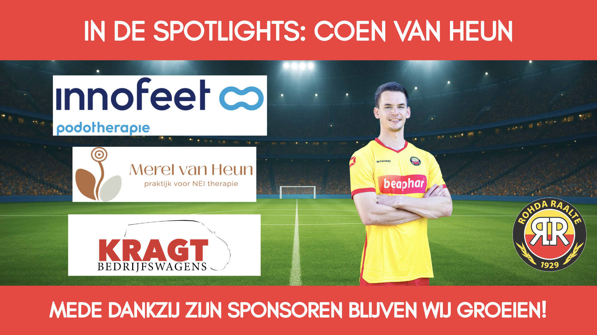 Selectiespelers en persoonlijke sponsoren in de spotlights! Deze week: Coen van Heun