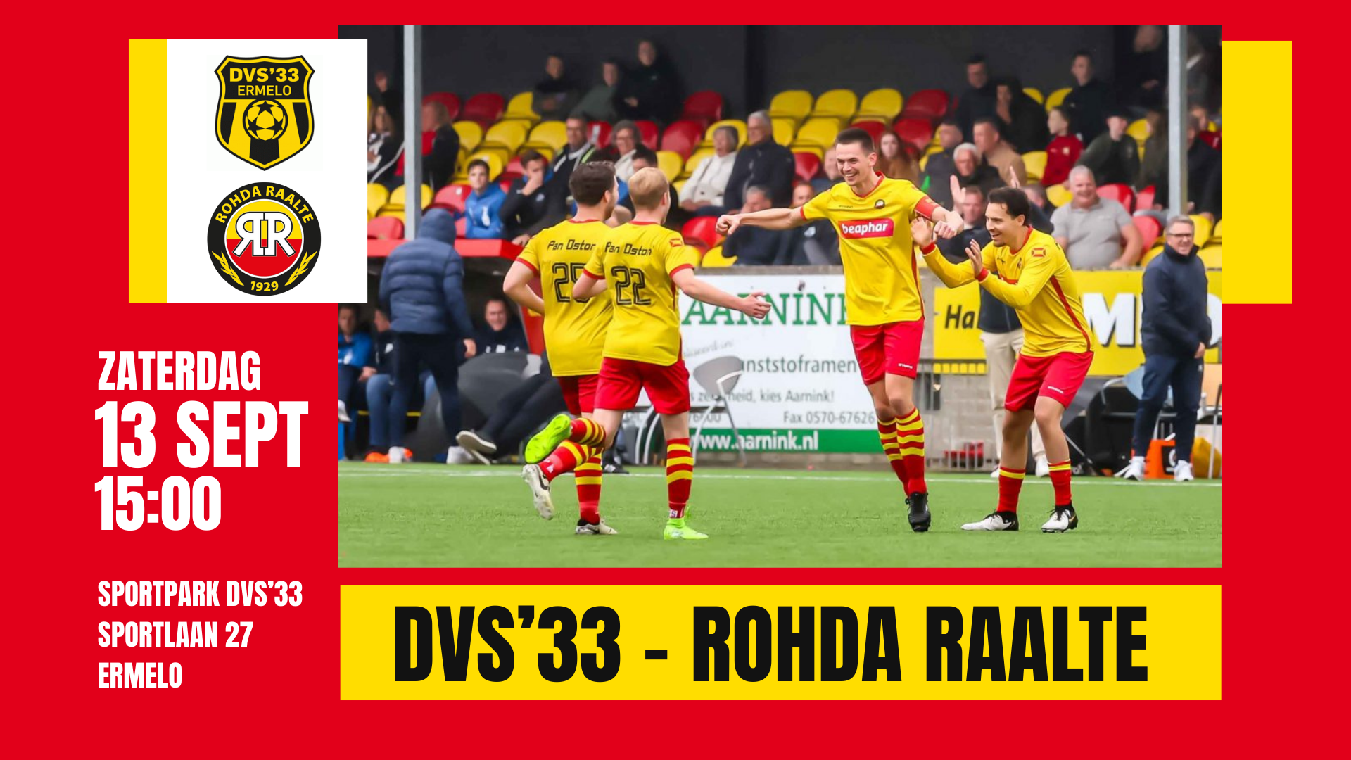 Voorbeschouwing DVS’33 vs. ROHDA Raalte za. 13 sept.