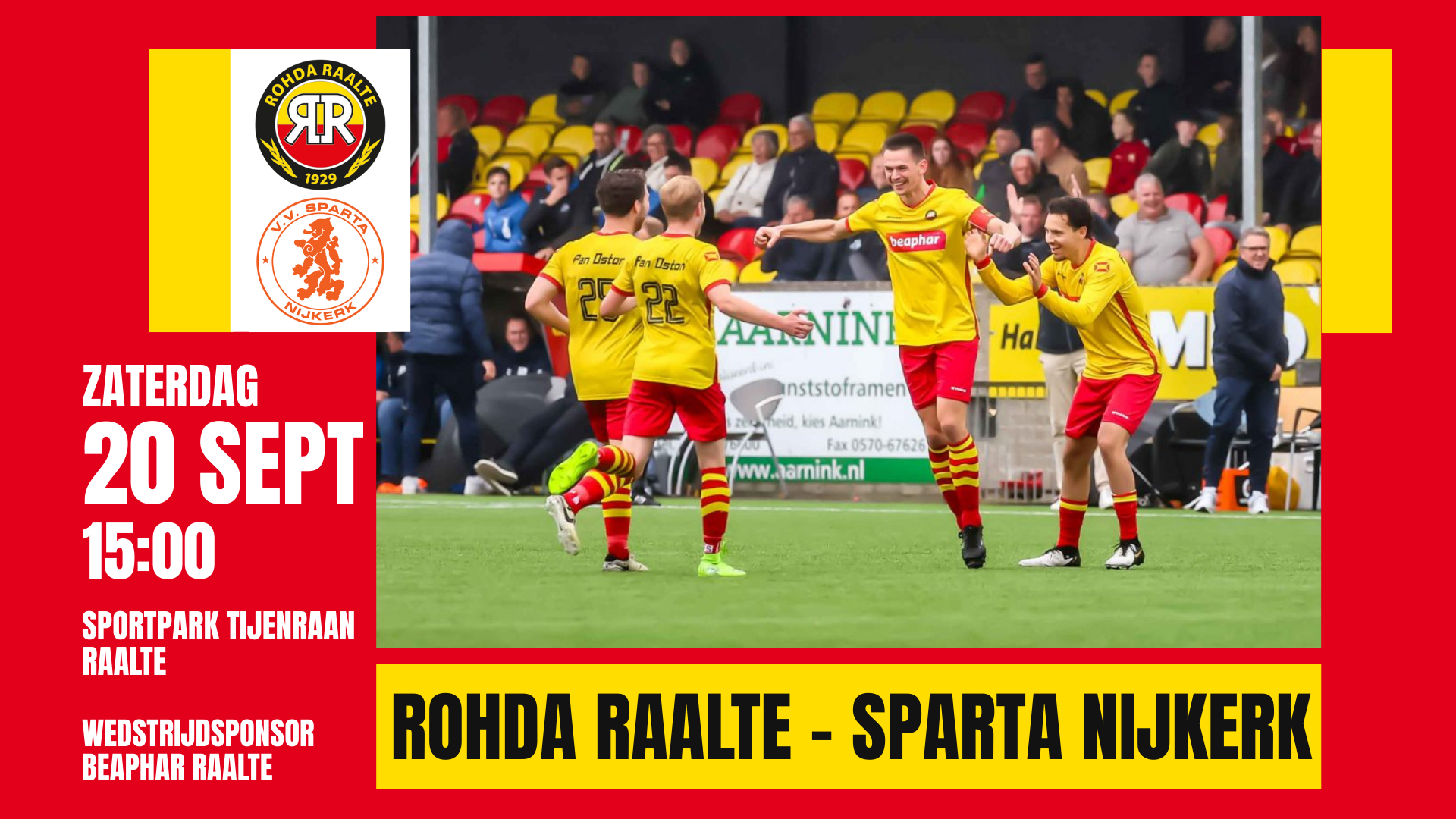Voorbeschouwing ROHDA Raalte vs. Sparta Nijkerk – 20 sept.