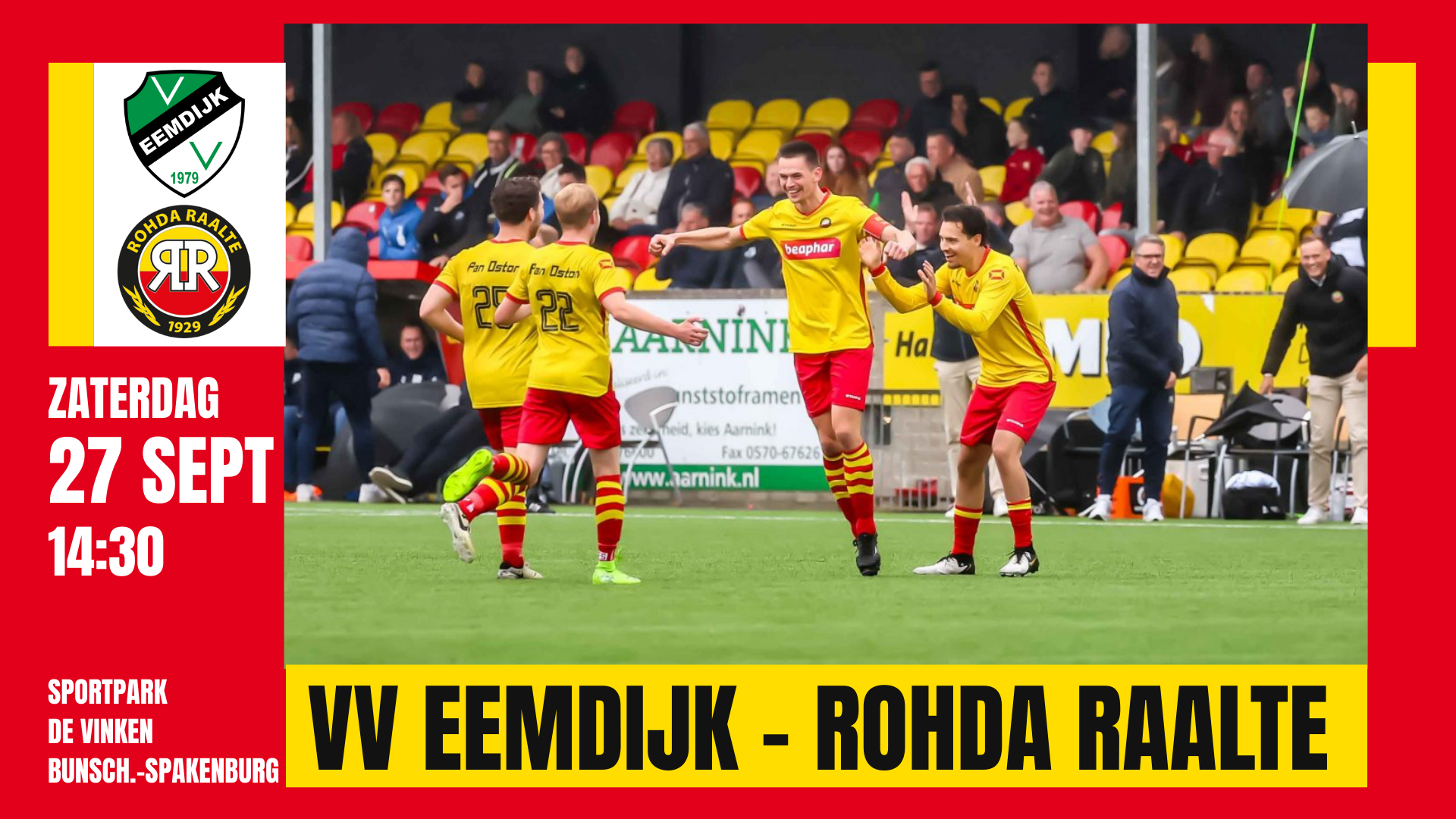 Voorbeschouwing VV Eemdijk vs. ROHDA Raalte – za. 27 sept.
