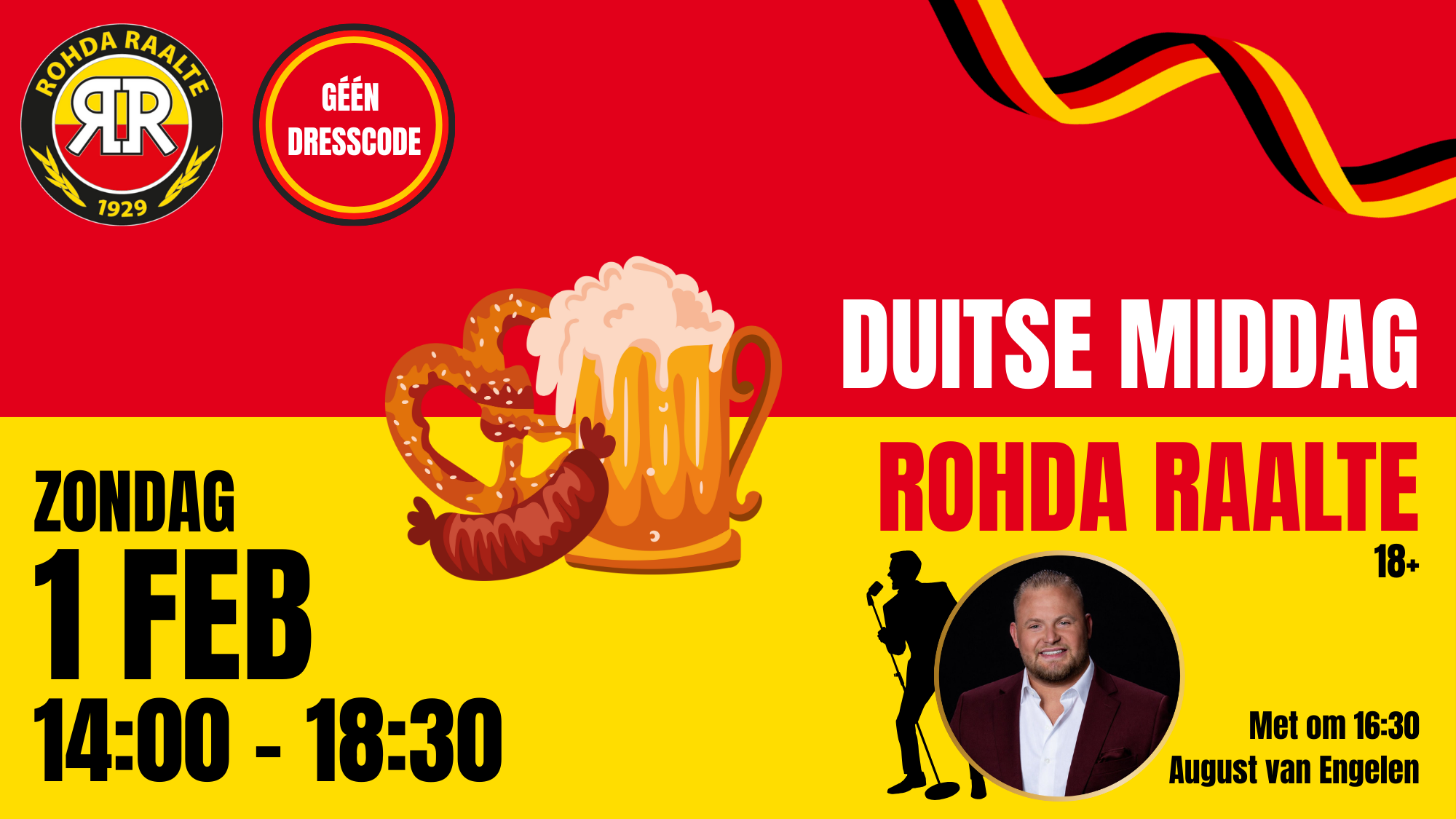Zondag 1 februari: Duitse Middag met Bratwurst, Pretzels und Bier!