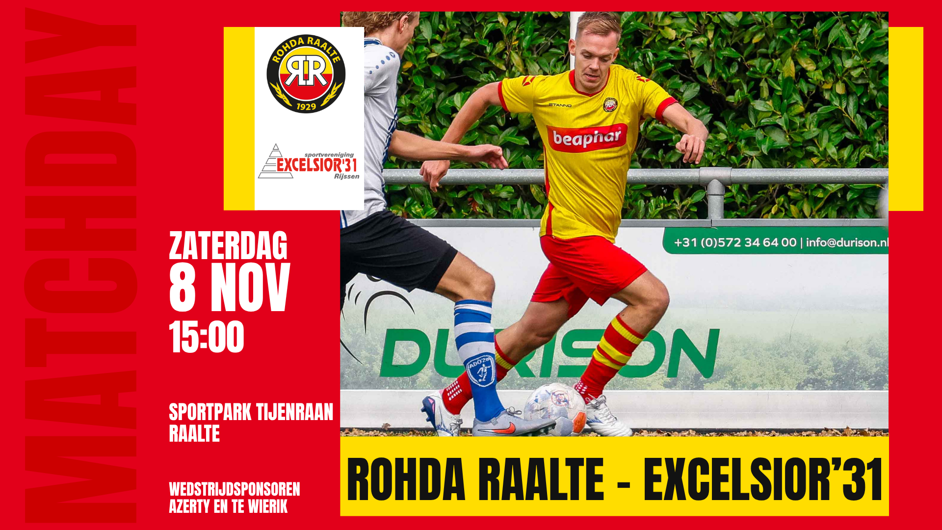 Voorbeschouwing ROHDA Raalte vs. Excelsior’31 – za. 8 nov.