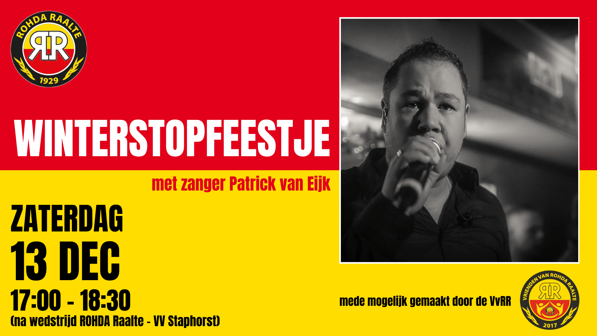 SAVE THE DATE: zaterdag 13 december Winterstopfeestje